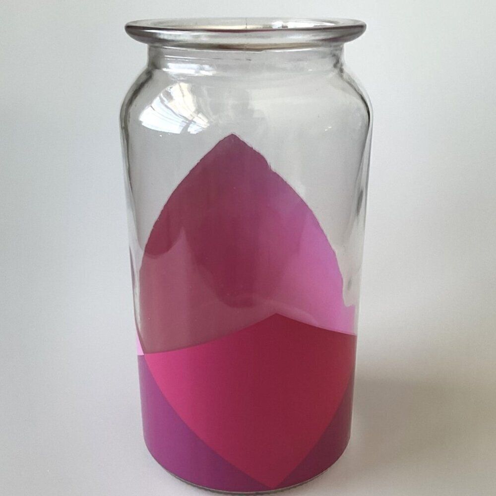 Proflowers Pink Ombre Style Glass Floral Vase Home Accent